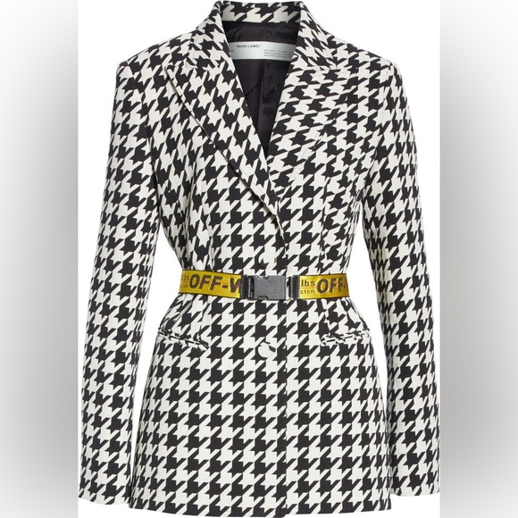 Off-White Jackets & Blazers - OFF-WHITE Pied de Poule Skinny Jacket